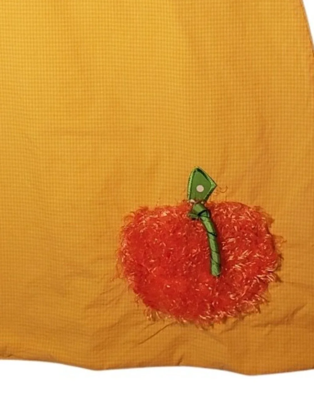 Potato Sak Micro Gingham Jumper Pinafore Girls Cottagecore Fall Pumpkin Dress 6